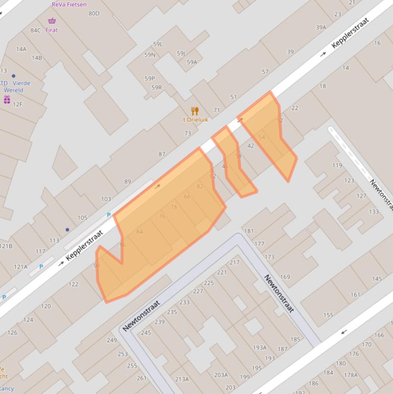 Kaart van postcodegebied 2562VR.