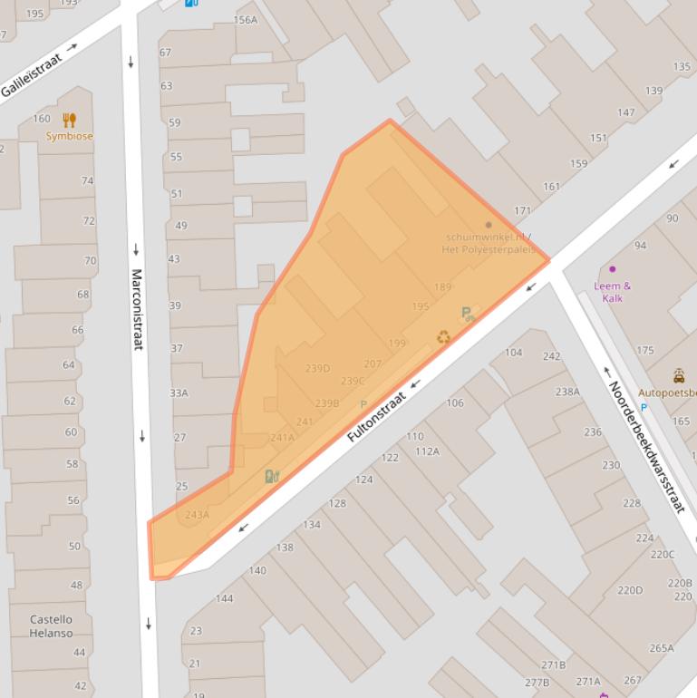 Kaart van postcodegebied 2562XG.