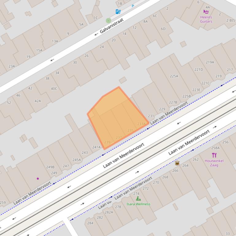 Kaart van postcodegebied 2563AB.