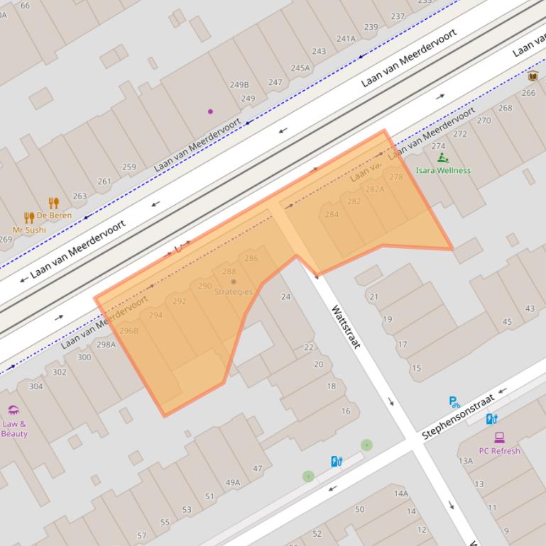 Kaart van postcodegebied 2563AK.
