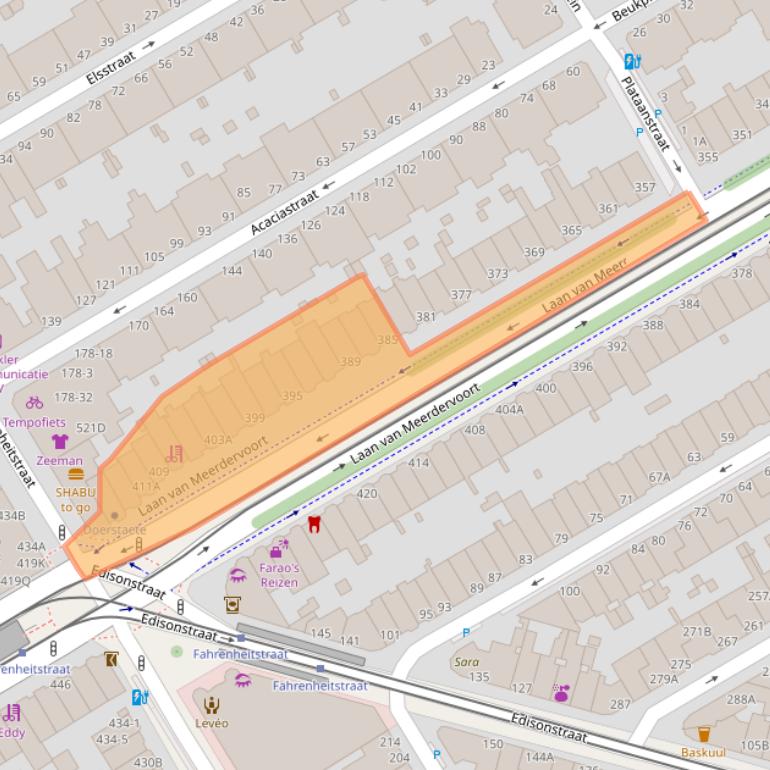 Kaart van postcodegebied 2563AR.