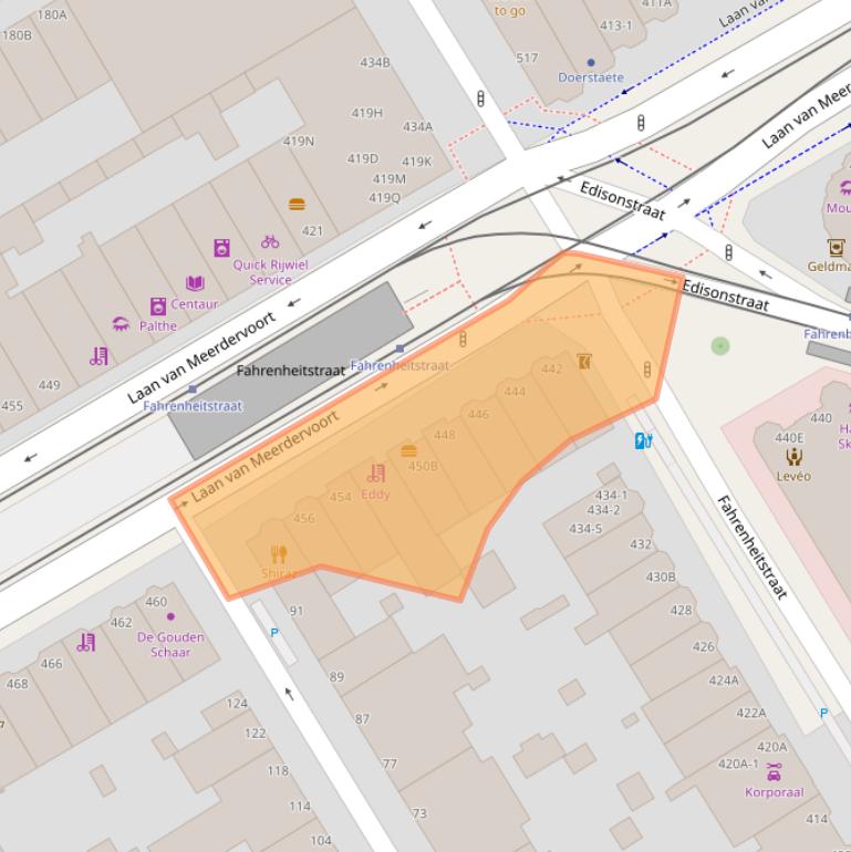 Kaart van postcodegebied 2563BG.