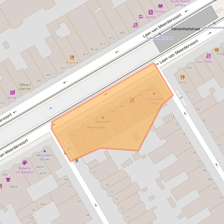 Kaart van postcodegebied 2563BH.