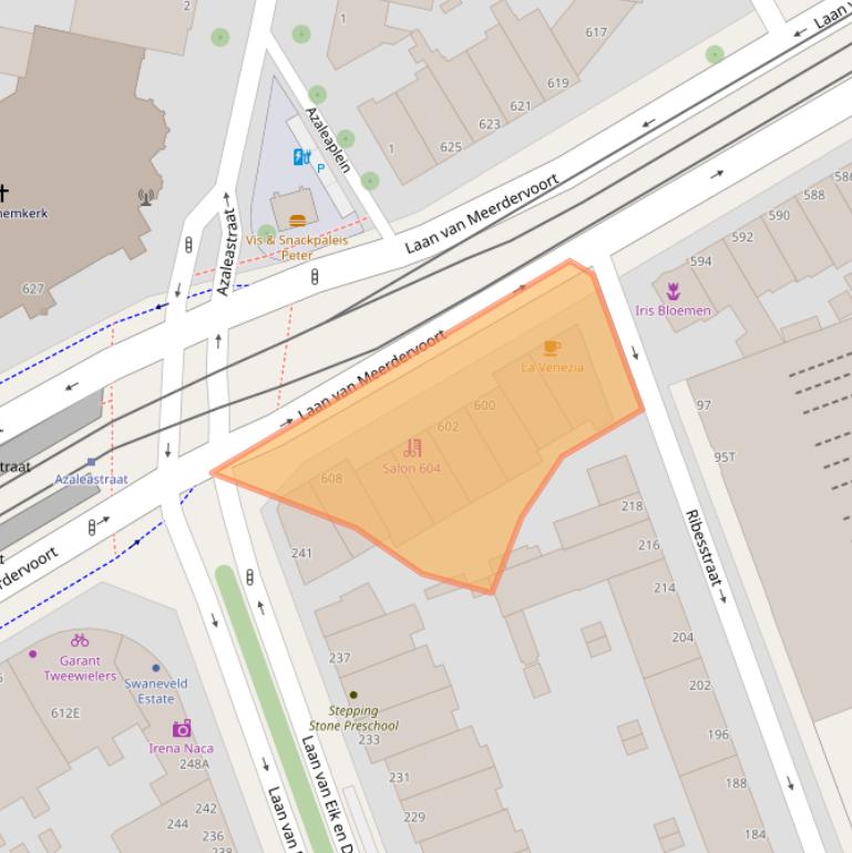 Kaart van postcodegebied 2563BN.