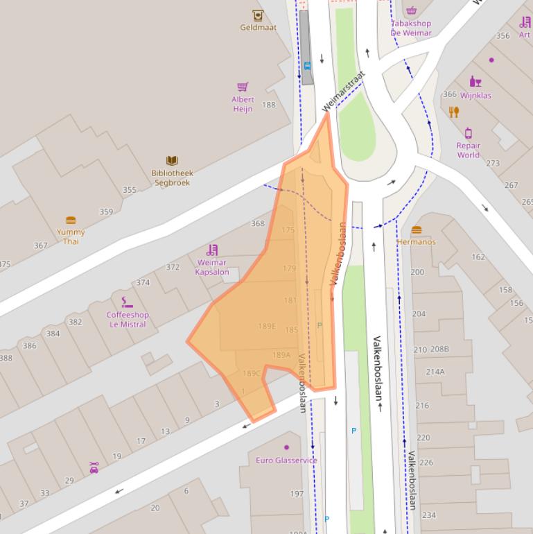 Kaart van postcodegebied 2563CT.