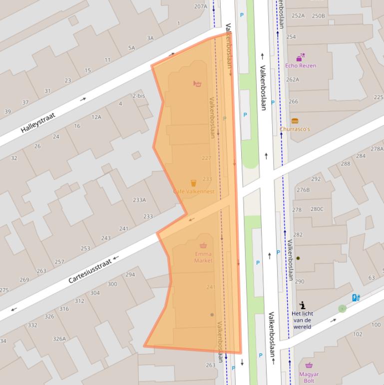 Kaart van postcodegebied 2563CW.