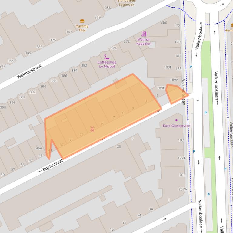 Kaart van postcodegebied 2563EH.