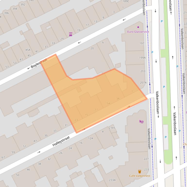 Kaart van postcodegebied 2563EL.