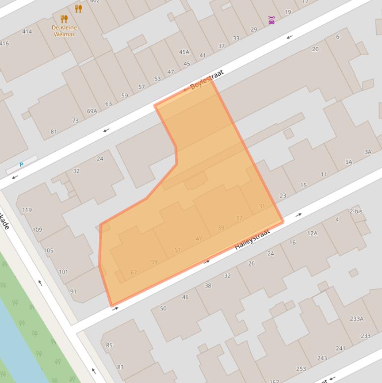 Kaart van postcodegebied 2563EM.