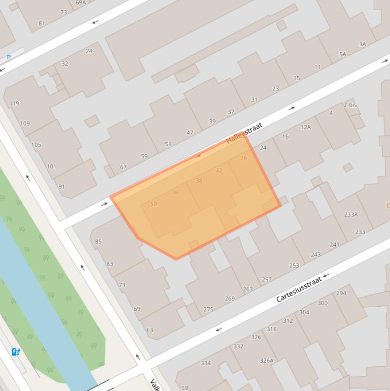 Kaart van postcodegebied 2563EP.