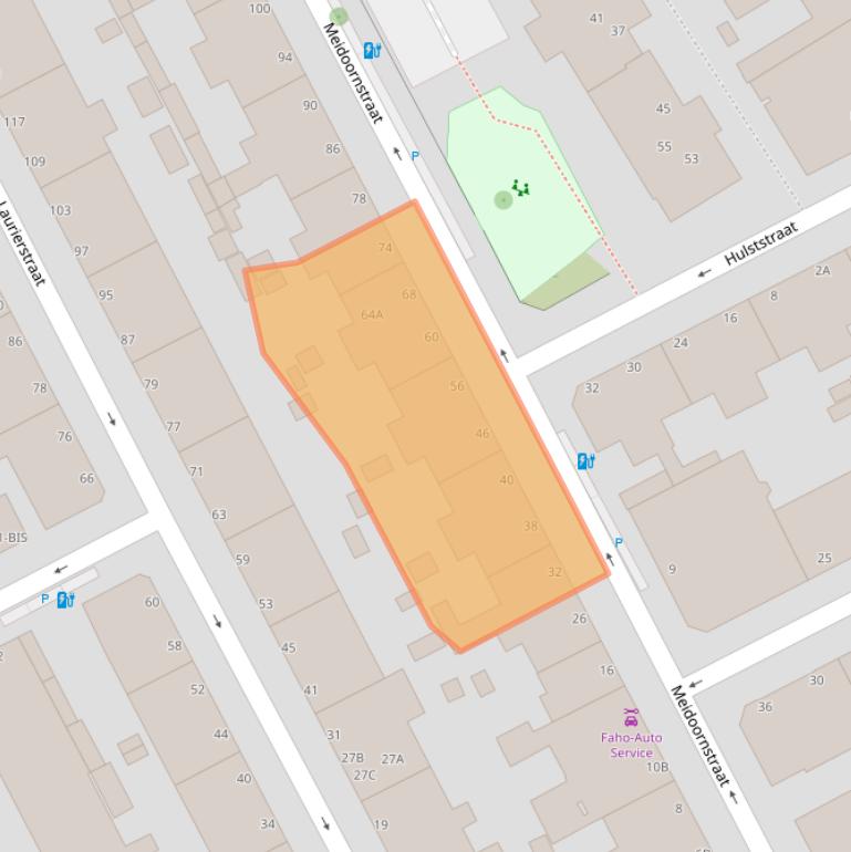 Kaart van postcodegebied 2563GJ.