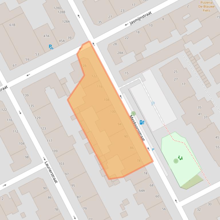 Kaart van postcodegebied 2563GK.