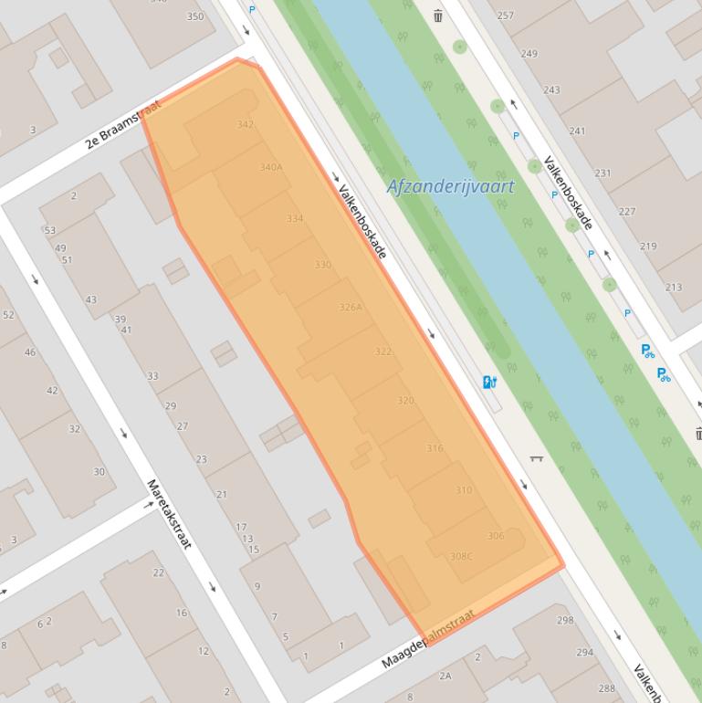 Kaart van postcodegebied 2563HG.