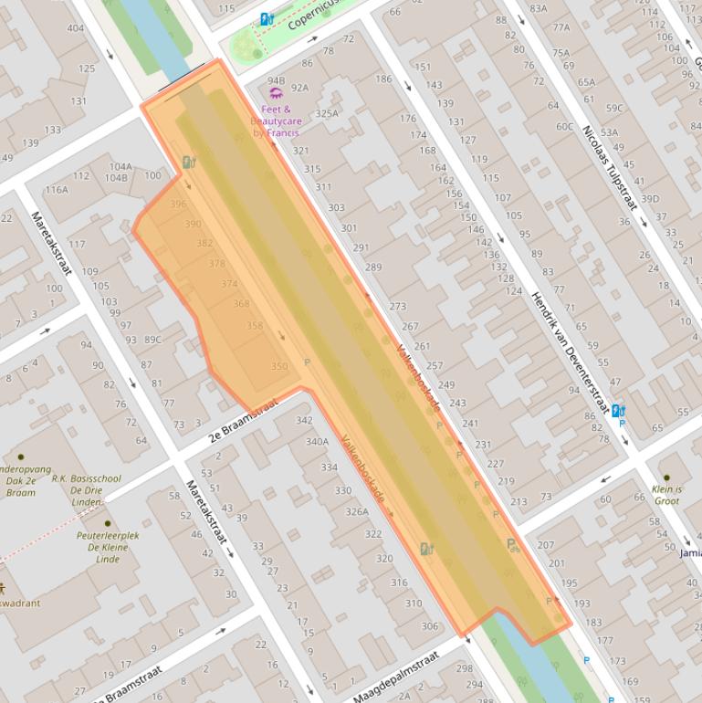 Kaart van postcodegebied 2563HH.