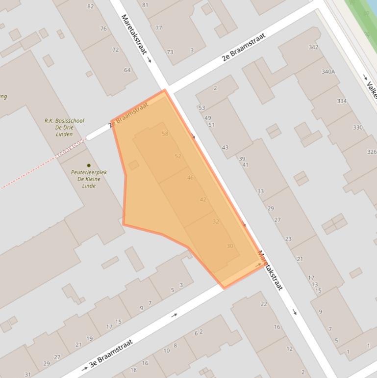 Kaart van postcodegebied 2563HP.