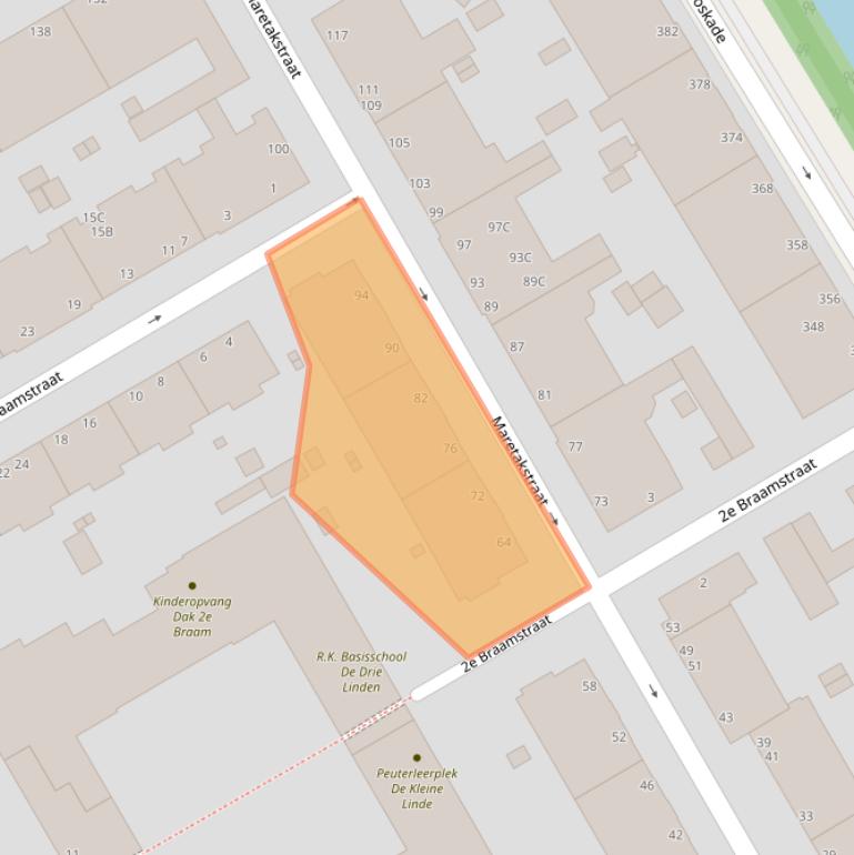 Kaart van postcodegebied 2563HR.