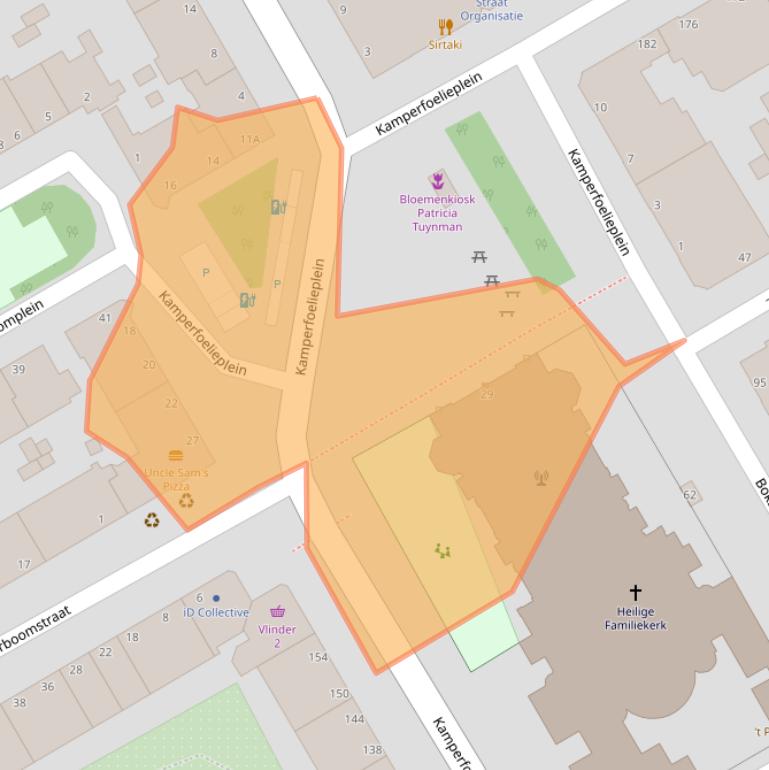 Kaart van postcodegebied 2563HX.