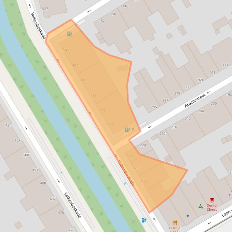 Kaart van postcodegebied 2563JC.