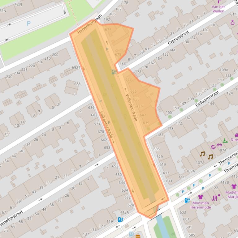 Kaart van postcodegebied 2563JH.