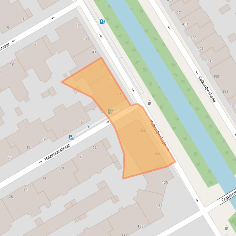 Kaart van postcodegebied 2563JJ.