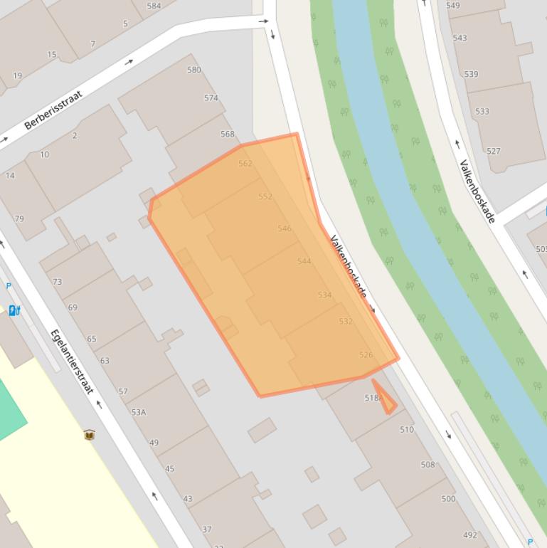 Kaart van postcodegebied 2563JM.