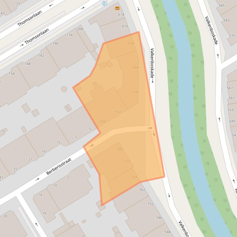 Kaart van postcodegebied 2563JN.