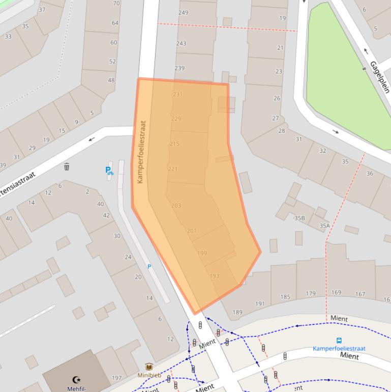 Kaart van postcodegebied 2563KG.