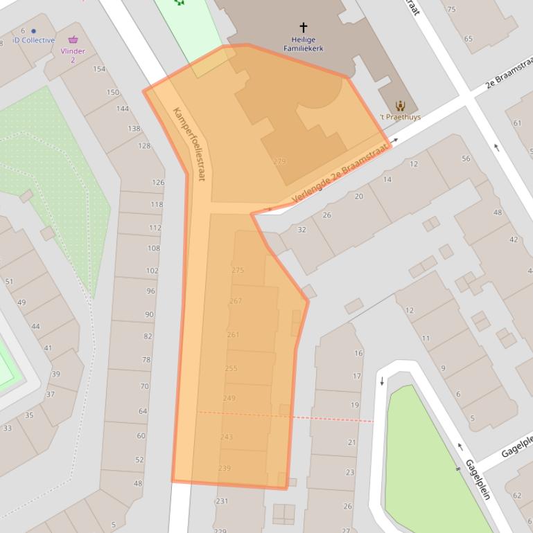 Kaart van postcodegebied 2563KH.