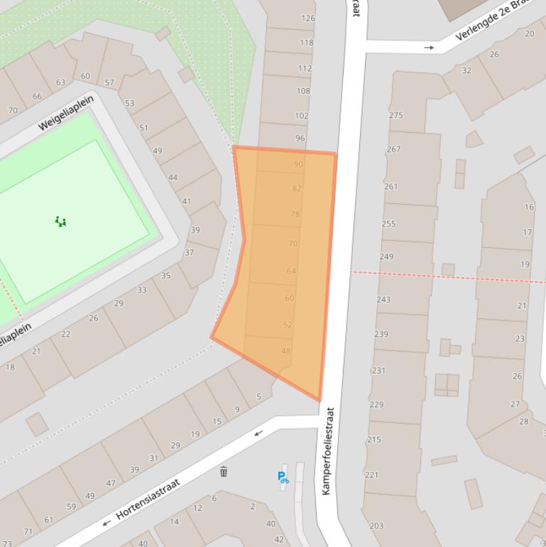 Kaart van postcodegebied 2563KL.