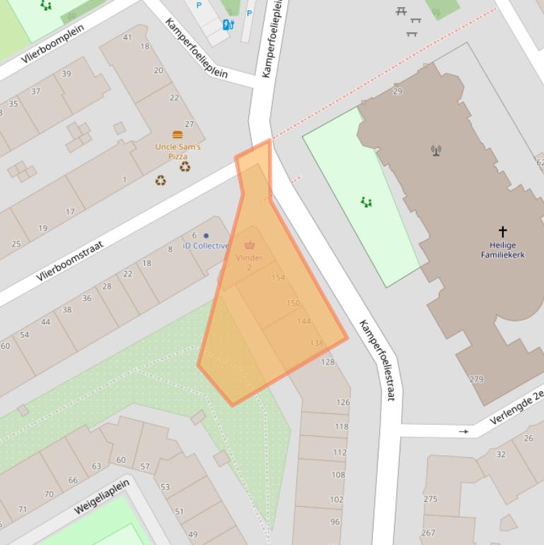 Kaart van postcodegebied 2563KN.