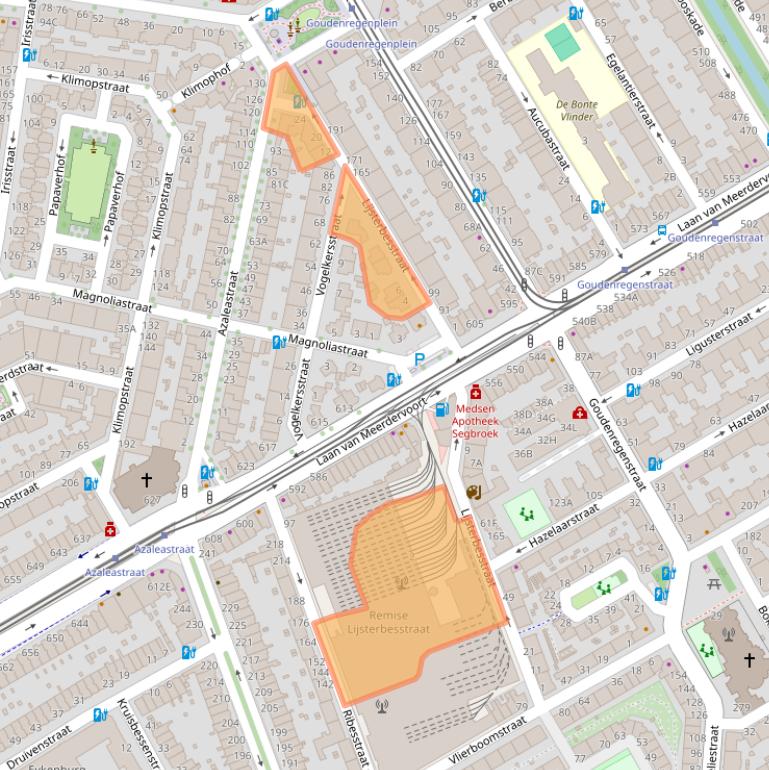 Kaart van postcodegebied 2563KW.