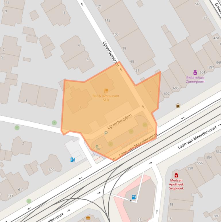 Kaart van postcodegebied 2563KX.