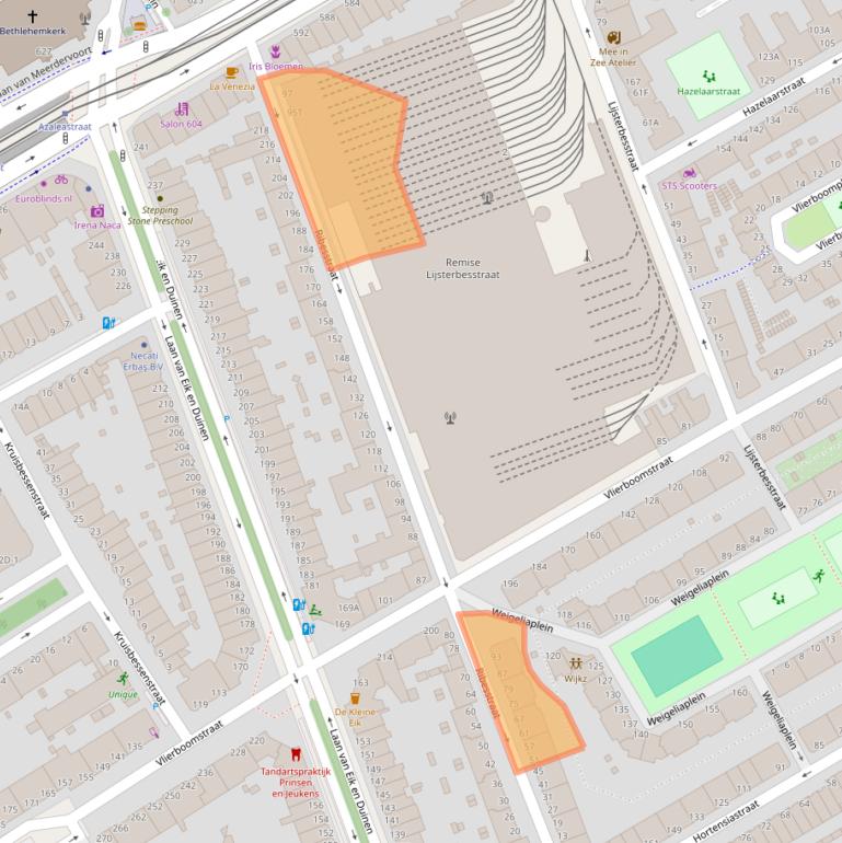 Kaart van postcodegebied 2563NZ.