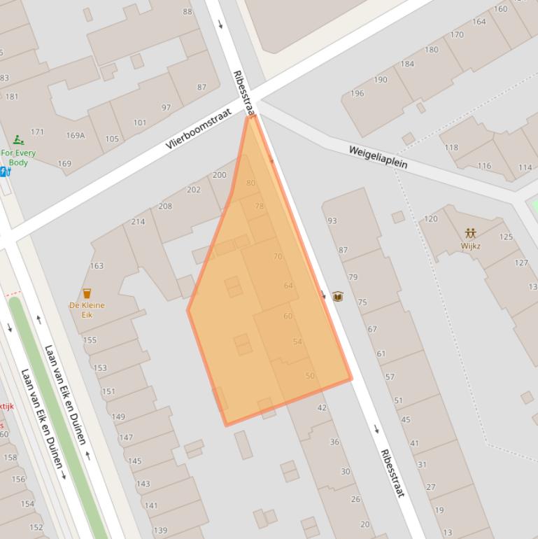 Kaart van postcodegebied 2563PB.