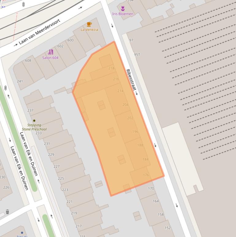 Kaart van postcodegebied 2563PE.