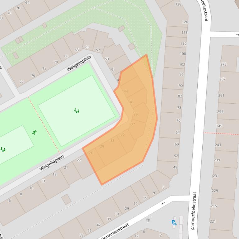 Kaart van postcodegebied 2563PH.