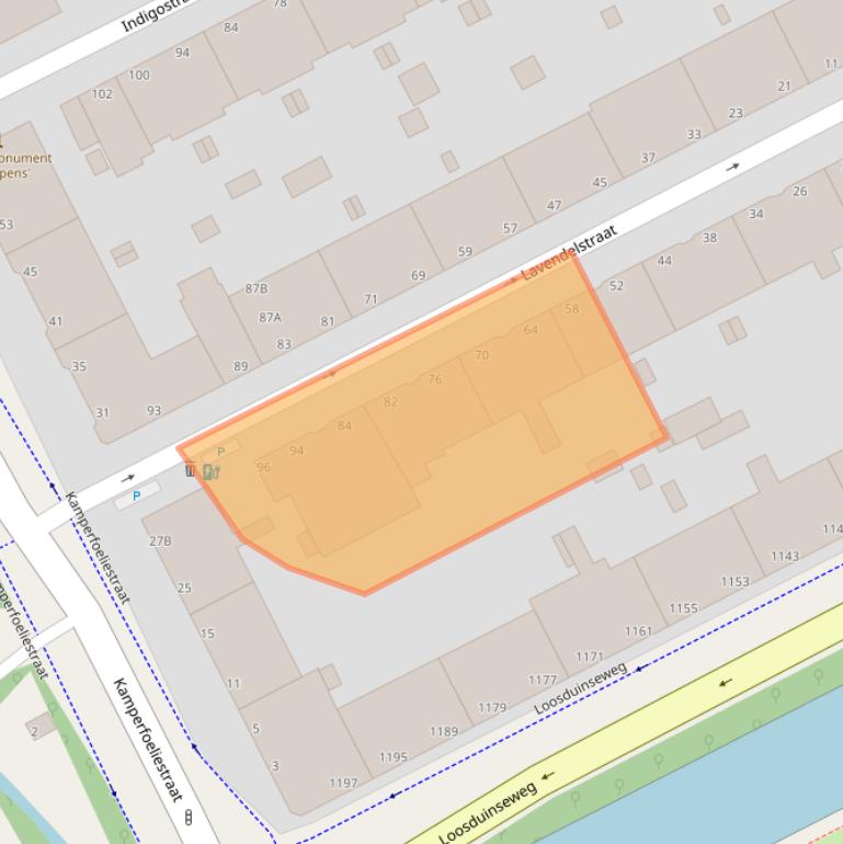 Kaart van postcodegebied 2563PT.