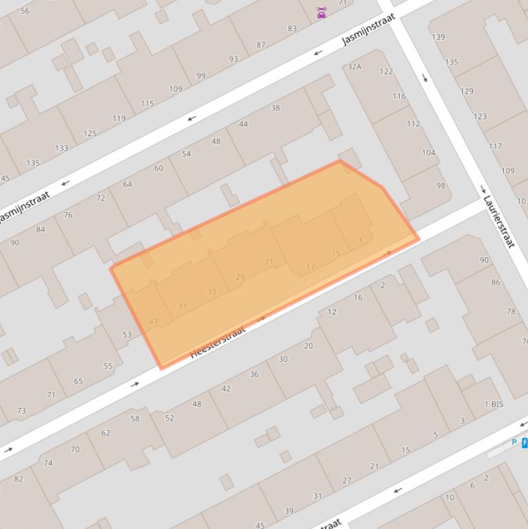 Kaart van postcodegebied 2563RA.