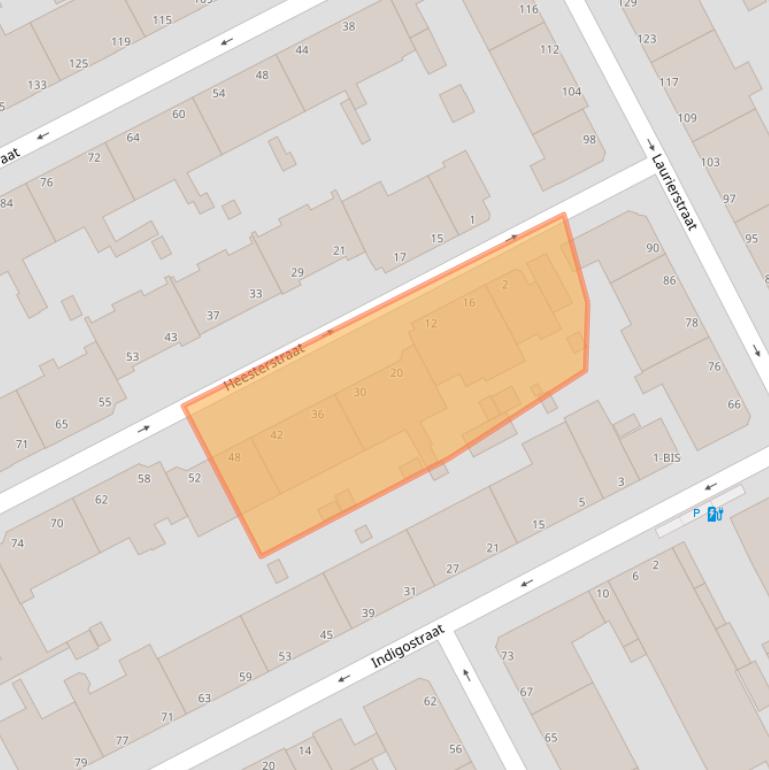 Kaart van postcodegebied 2563RC.