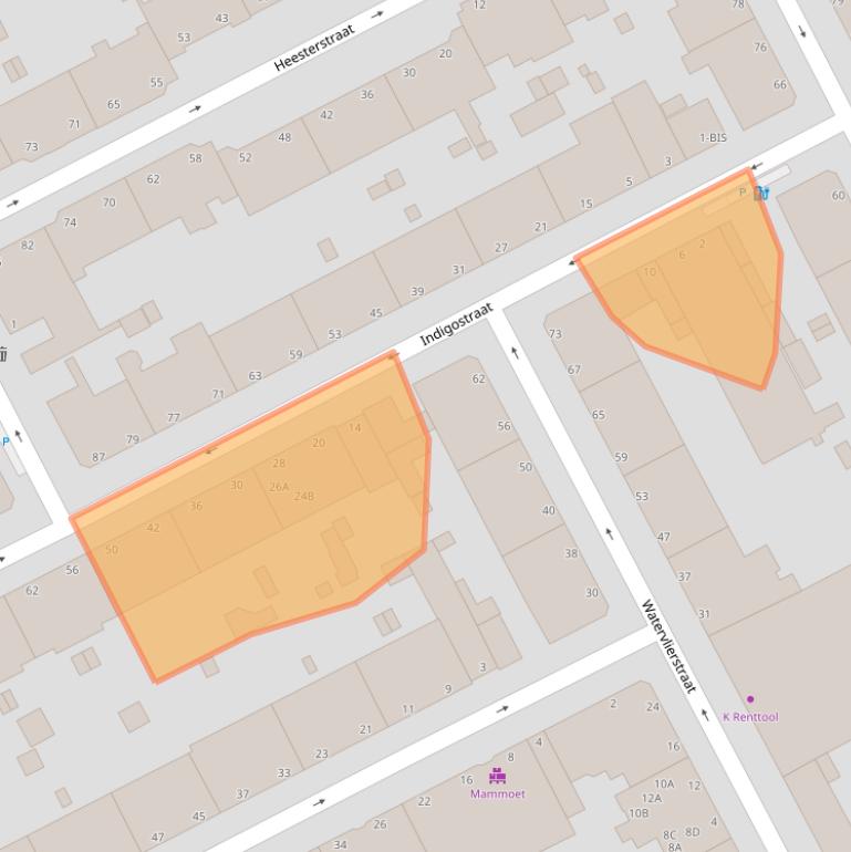 Kaart van postcodegebied 2563RJ.