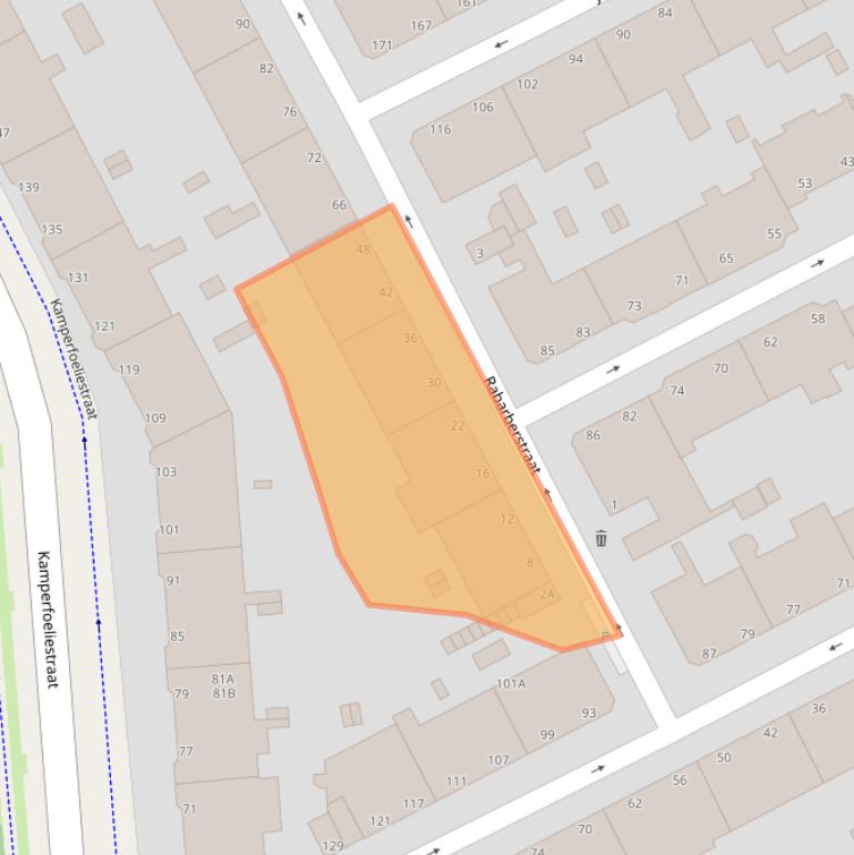Kaart van postcodegebied 2563RM.