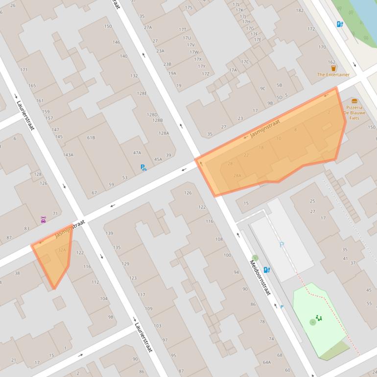 Kaart van postcodegebied 2563RW.