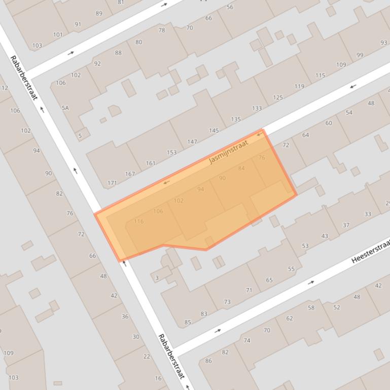 Kaart van postcodegebied 2563RZ.