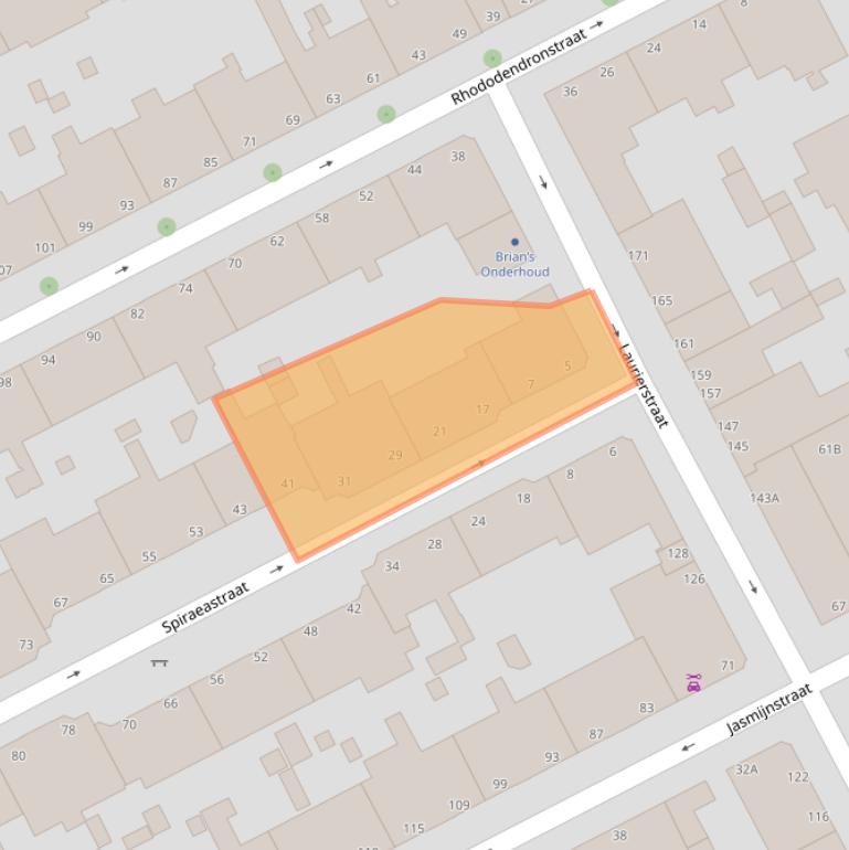 Kaart van postcodegebied 2563SL.