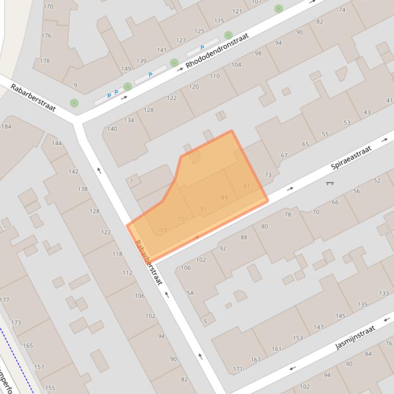 Kaart van postcodegebied 2563SN.