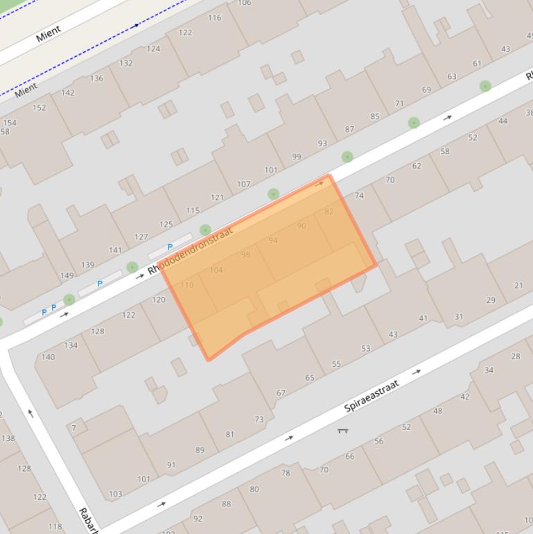 Kaart van postcodegebied 2563TC.