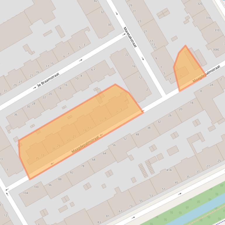 Kaart van postcodegebied 2563TE.