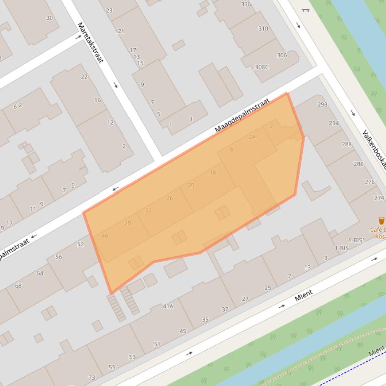 Kaart van postcodegebied 2563TG.