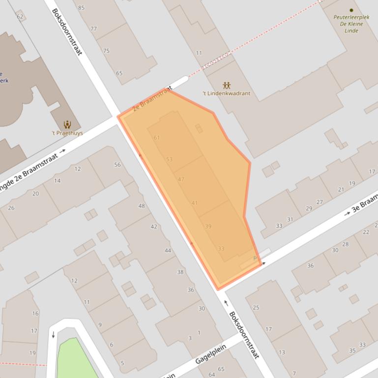 Kaart van postcodegebied 2563TN.