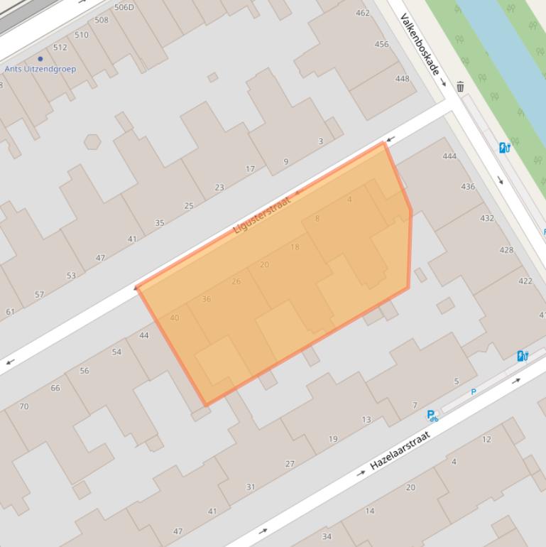 Kaart van postcodegebied 2563VD.